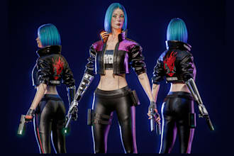 stylized 3d character modeling pbr textures unity 3d game character design