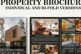 design real estate brochure listing presentation business flyers company profile