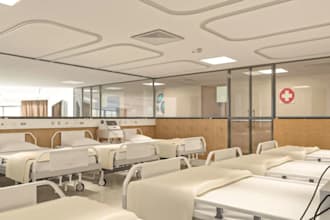 design 3d pharmacy interior healthcare centre,  commercial space, store layout