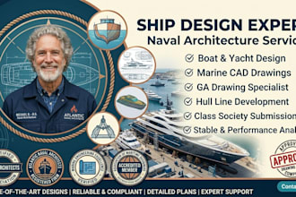 do ship design,boat design,ga drawing and naval architecture cad drawings