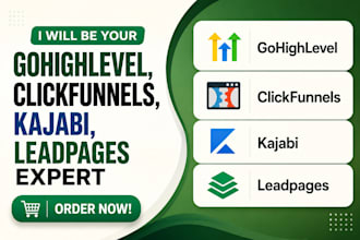 be your professional gohighlevel, clickfunnels, kajabi, leadpages expert