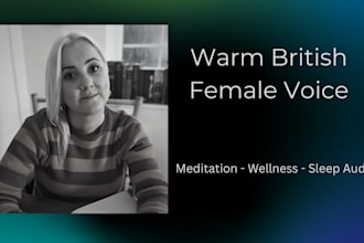 record a professional british female voice over