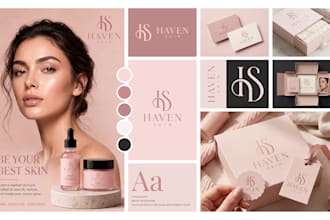 design logo, brand identity and full branding kit with style guide