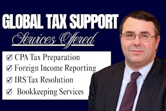 be CPA tax accountant for tax consulting, filing, planning, international tax