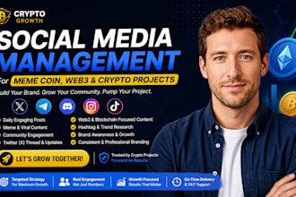 do meme coin crypto project and  web3 social media marketing content creation