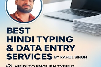 do fast hindi typing and accurate data entry