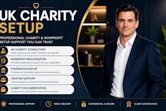 assist with UK charity formation and nonprofit setup support
