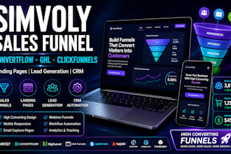 design simvoly sales funnel convertflow landing page ghl funnel lead generation