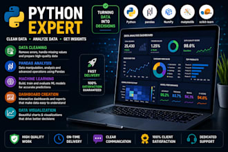 do python data analysis, pandas and machine learning projects