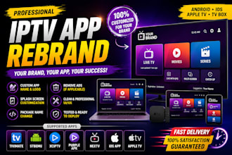 rebrand iptv app, tivimate, stbemu, ios app, purple apk, nextv, apple tv, xciptv