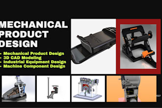 create mechanical product design, mechanical engineer and industrial equipments