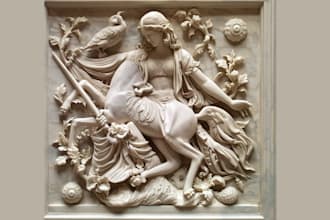 create detailed 3d bas relief model for cnc and 3d printing