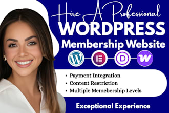build wordpress business website, wordpress paid membership website memberpress