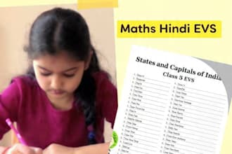create fun hindi moral story worksheet for kids