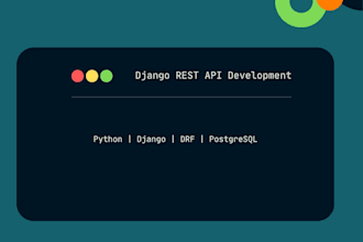 build a rest API using django and django rest framework