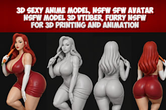 3d sculpt nsfw character art nsfw model nsfw avatar 3d vtuber anime 3d printing