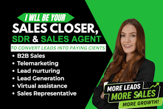 high ticket sales closer b2b sales rep sdr salesperson commission based sales