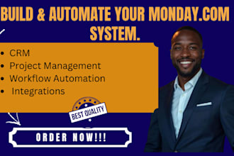 setup monday com crm, project management automation and integration