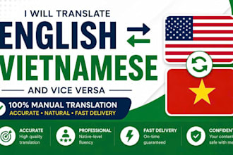 translate english to vietnamese or translate vietnamese to english profes,
