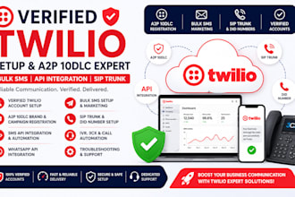 setup verified twilio telnyx a2p 10dlc and bulk SMS system