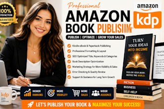 do amazon kdp book publishing, interior book formatting and layout design kdp