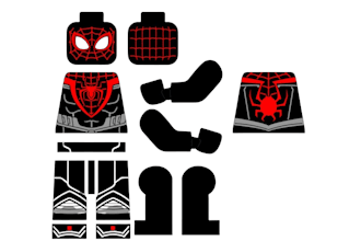 design lego minifigure decal moc sticker and 3d lego keychain model for printing