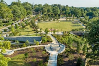 landscape architect designing, renderings and planning, landscape illustration