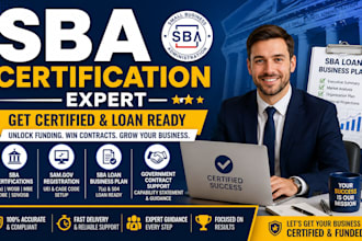 assist with sba, 8a, mbe, wosb certification and sba loan business plan sam gov