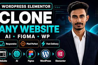 duplicate, clone or copy any website design into wordpress using elementor