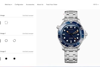 create a watch configurator with multiple custom option