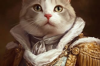 custom pet portrait, dog portrait, cat portrait