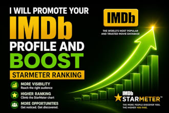 promote your imdb page and improve starmeter rank