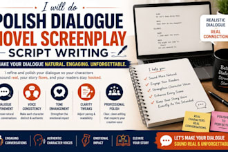 do polish dialogue novel screenplay script writing