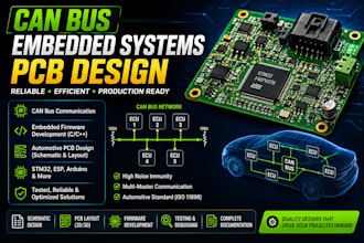 design can bus embedded system and automotive pcb circuit