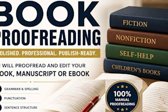 edit and proofread your kindle book or ebook for grammar and clarity