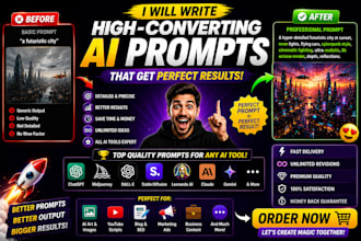 create custom ai prompts for chatgpt, midjourney and ai tools