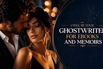 be your book and ebook ghostwriter, memoir, novel, story book ghost writing