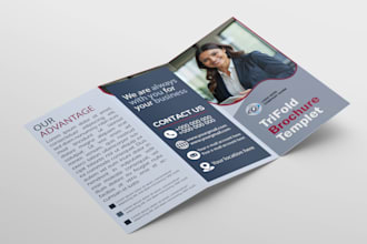design modern tri fold brochure