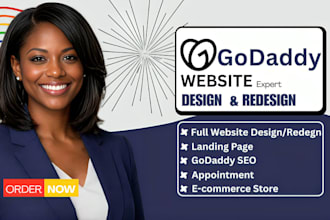 design, redesign, develop godaddy website or godaddy website redesign