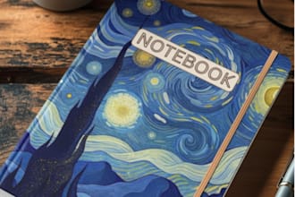 design custom and aesthetic notebook covers