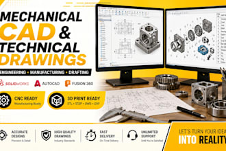 create mechanical cad models and technical drawings