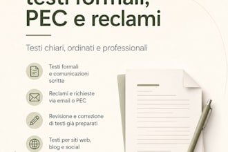 write and edit italian formal emails and short texts