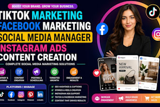 tiktokmarketing, facebookads socialmedia manager, instagram ads contentcreation