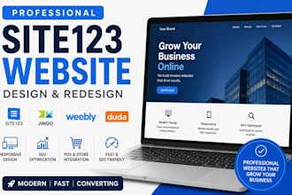 design site123 website wix jimdo website weely duda and landing page with SEO
