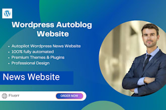 create automated news, autoblog wordpress website