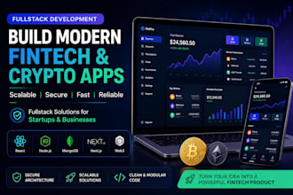 develop fintech app crypto wallet app ai neobank app p2p lending app payment app