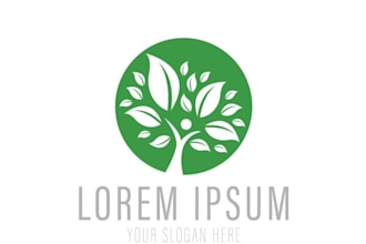 custom unique tree service logo with unlimited revision