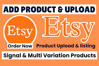 do 50 add product in etsy store