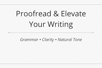 edit, proofread and improve your text