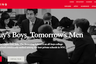 design elearning website, lms website, educational website for tutors and school